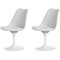 Fabulaxe Swivel Tulip Side Chair w/Cushioned Seat, White Polypropylene Accent Side Chair, 2PK QI004628.WT.2 - alternate 1